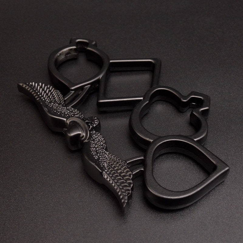 Heart Red K Tactical Knuckle Duster for Self-Protection