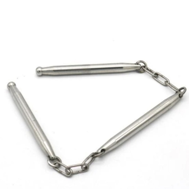 Solid Stainless Steel Whip Three-Section Self-Defense Gear