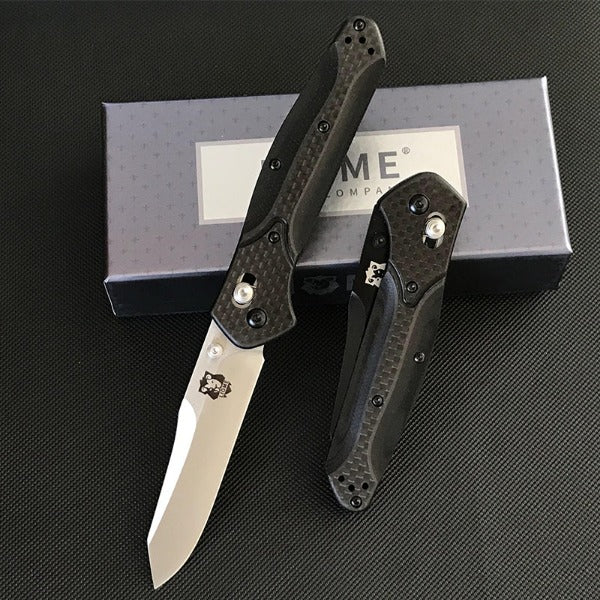 Liome Outdoor EDC Knife with Carbon Fiber Handle and Tactical Folding Blade