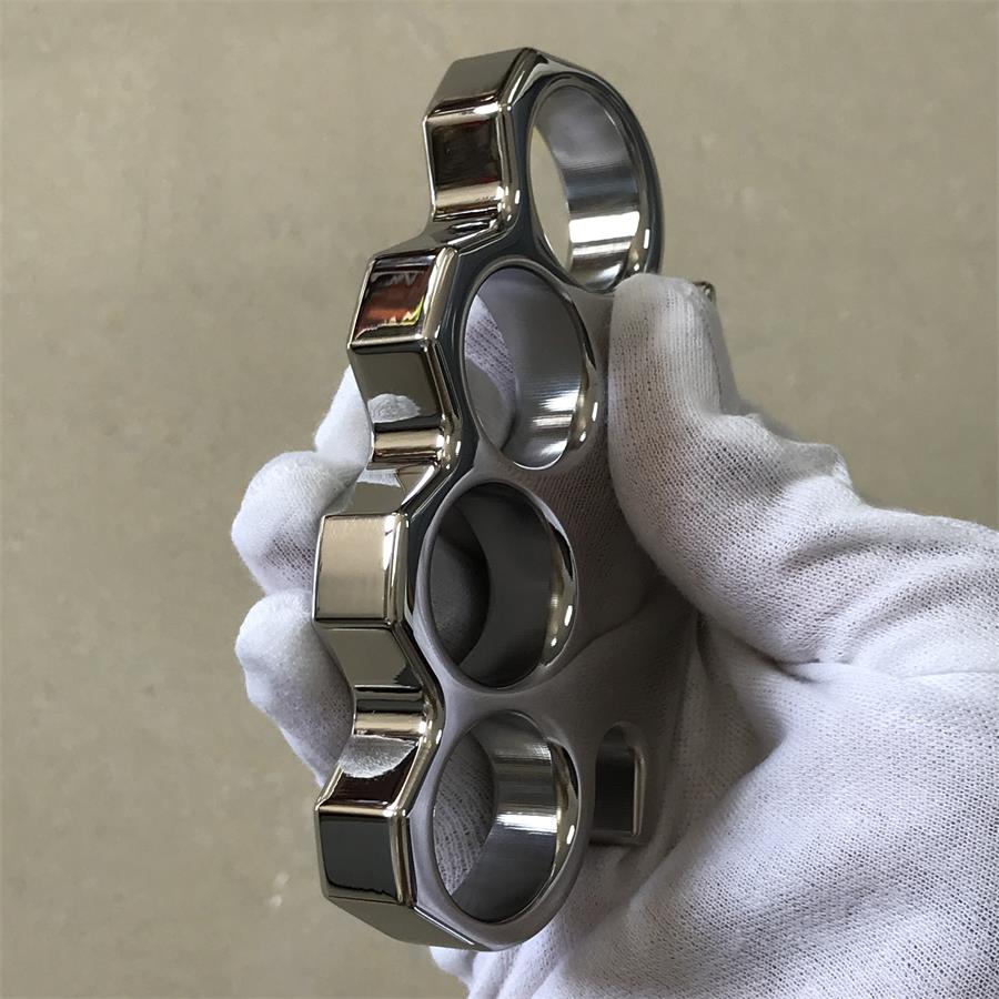 The King Classic Polished Steel Knuckle Duster for Self-Defense EDC