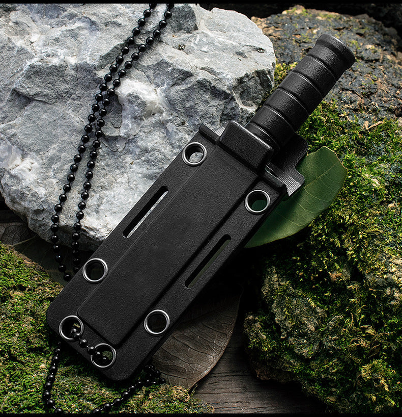 Mini Straight Knife Necklace with Built-in Multi-tool Defense Utility