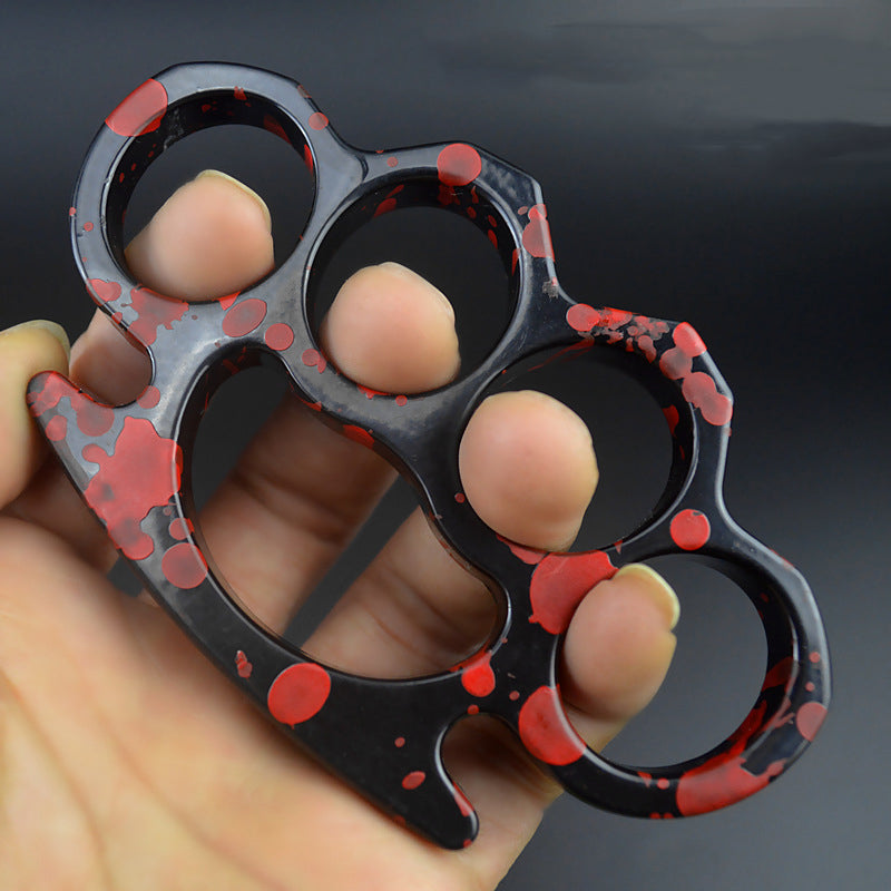 SurviveEdge Metal Brass Knuckles Duster with Window Breaking Ability for Safety