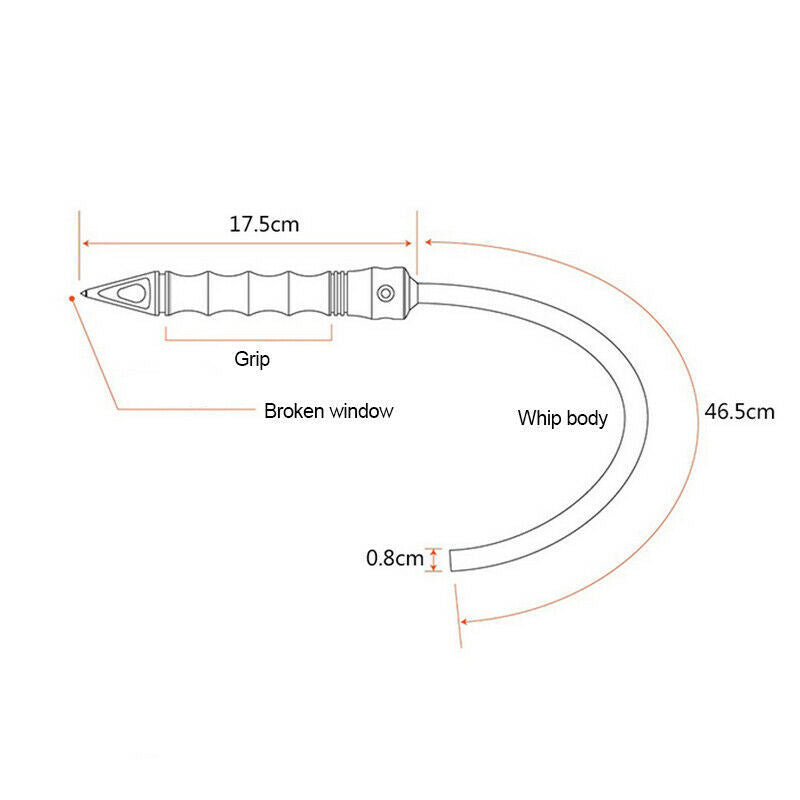 Powerful Viper Tactical Stinger Whip for Self-Defense and Action