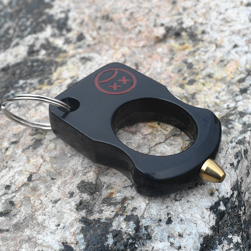 Real Smiley Single Finger Knuckle Duster Spiked Self-Defense