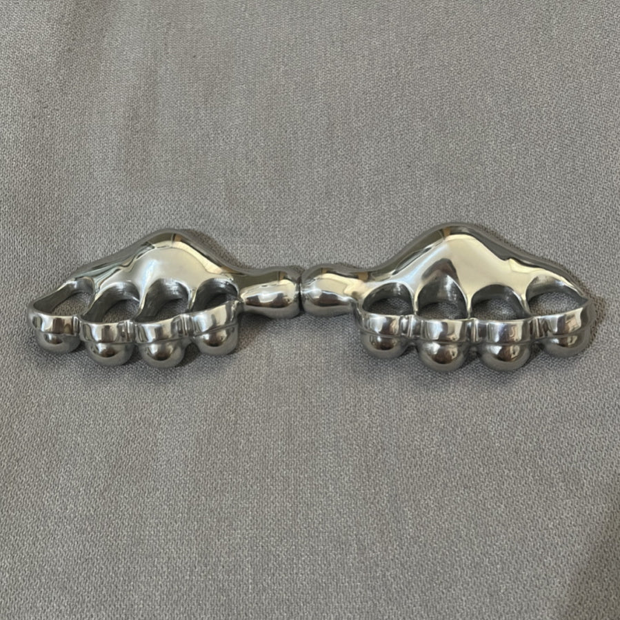 Left and Right Hand Steel Ergonomic Knuckle Duster Manual Polishing