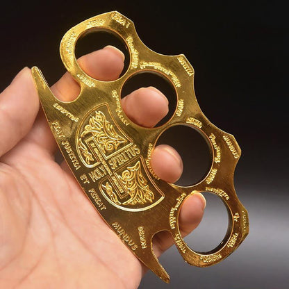 BroadGuard Metal Brass Knuckle Duster and Fist Buckle for Enhanced Protection