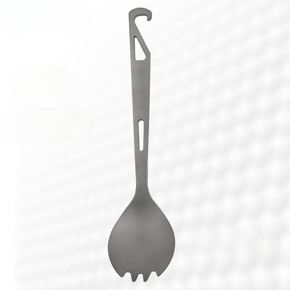 Multi-Functional Titanium Spork with Built-in Bottle Opener for Outdoor Use