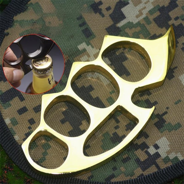 Sturdy Zinc Alloy Knuckle Duster with Practical Bottle Opening Feature