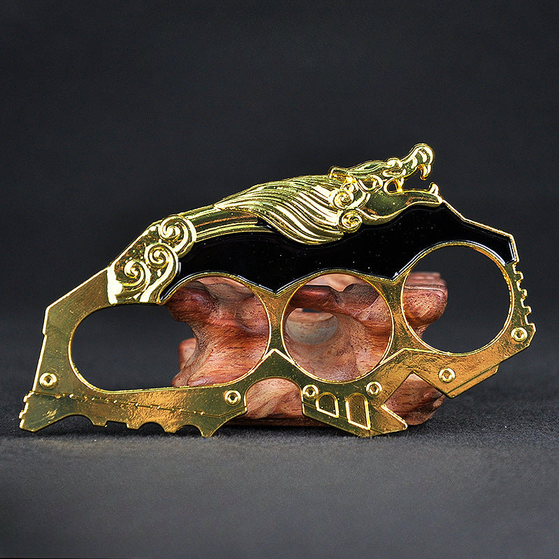 Versatile Zinc Alloy Knuckle Duster with Multiple Integrated Tools