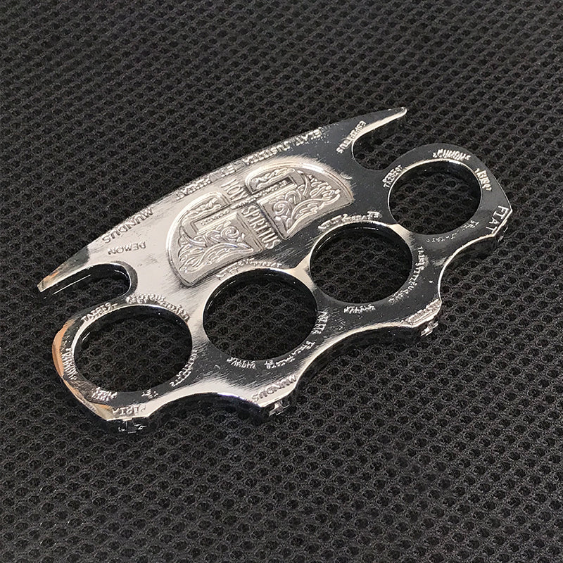 BroadGuard Metal Brass Knuckle Duster and Fist Buckle for Enhanced Protection