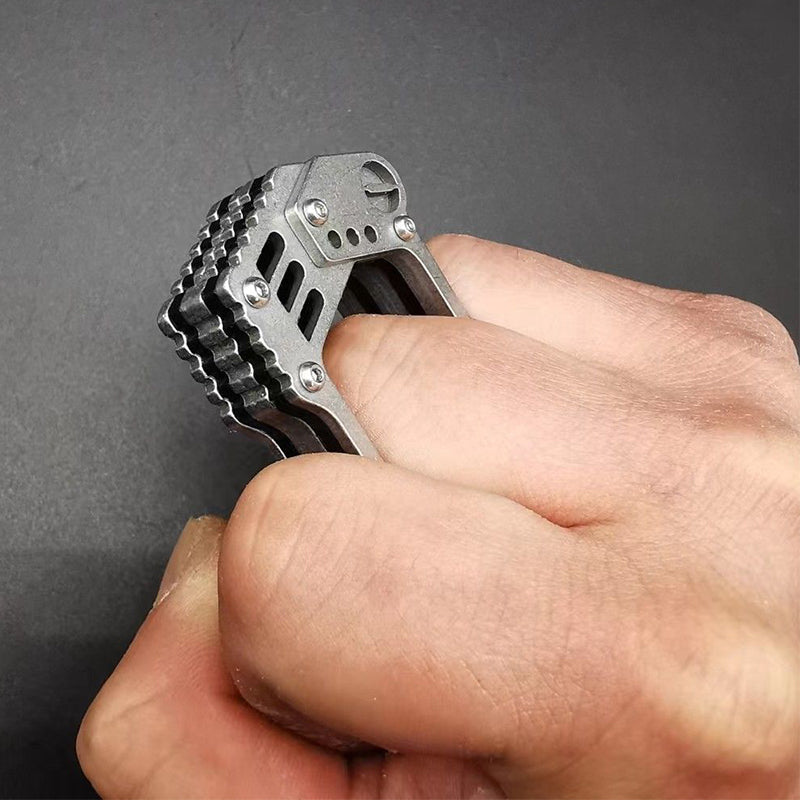 Precision Steel Knuckle Duster Window Breaker Survival EDC Tool