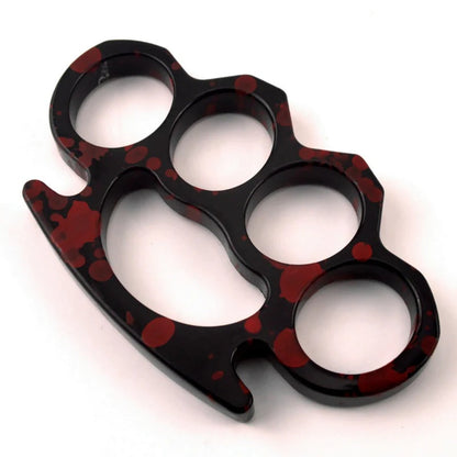 SurviveEdge Metal Brass Knuckles Duster with Window Breaking Ability for Safety