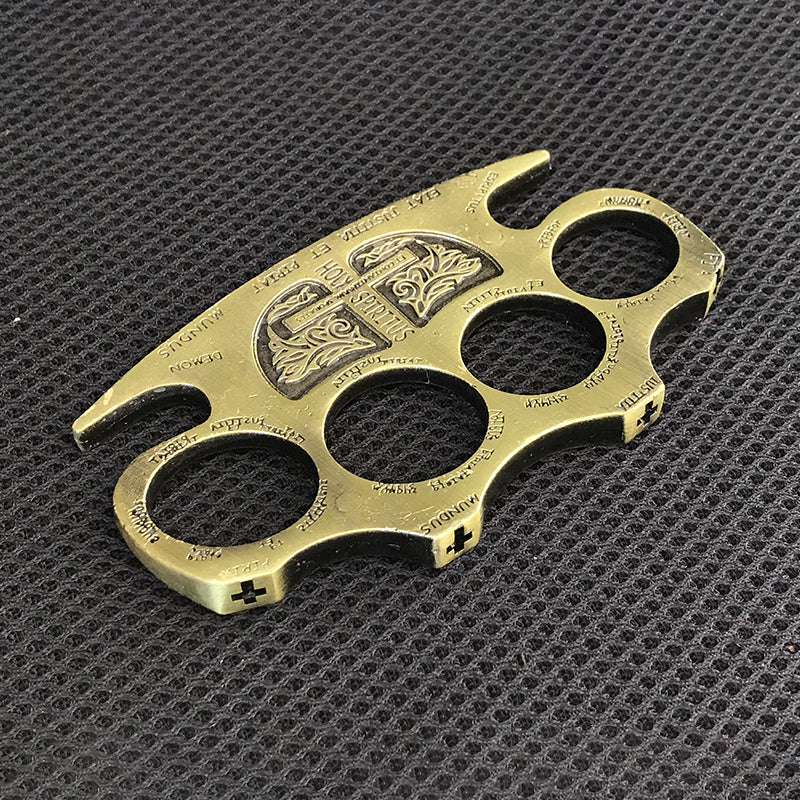 BroadGuard Metal Brass Knuckle Duster and Fist Buckle for Enhanced Protection