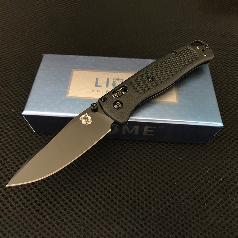 Liome Tactical Folding Blade Survival Knife with Fiber Grip for EDC and Camping