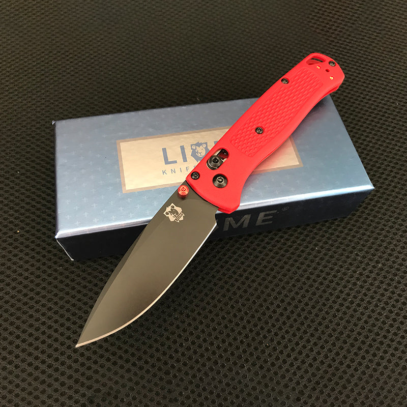 Liome Tactical Folding Blade Survival Knife with Fiber Grip for EDC and Camping