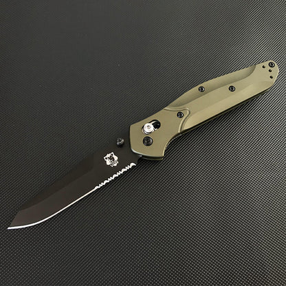 Liome Folding Hunting Knife with Aluminum Grip for Outdoor and EDC Use