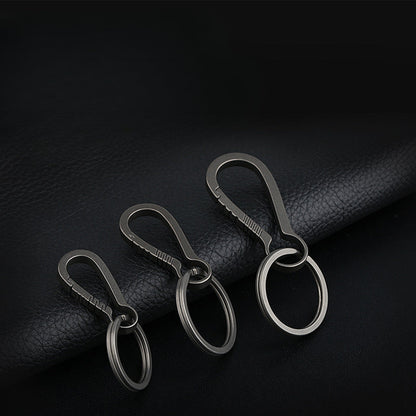 Sleek Titanium Keychain Clip with Innovative Car Accessory Design