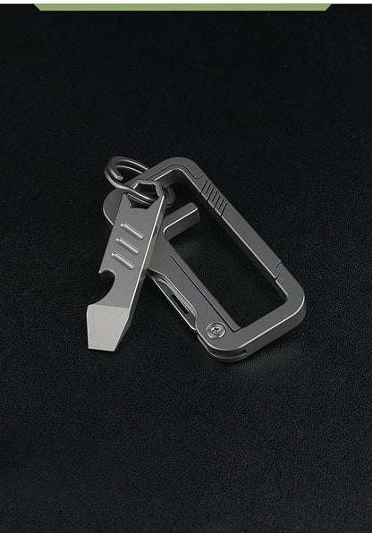 Compact TC4 Titanium Pry Tool with Key Tag Outdoor Survival Functionality