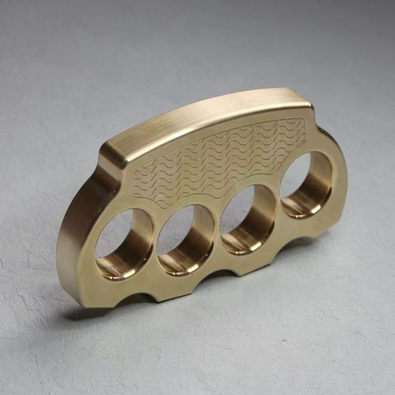 Wave Design Brass Knuckle Duster for Self-Defense and Practical EDC Gear