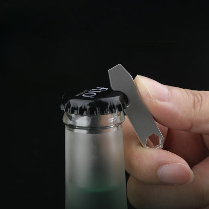 Compact TC4 Titanium Pry Tool with Key Tag Outdoor Survival Functionality