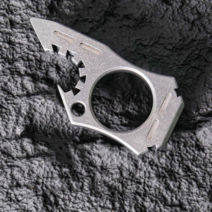 Stylish Titanium Knuckle Duster for Self-defense and EDC Use