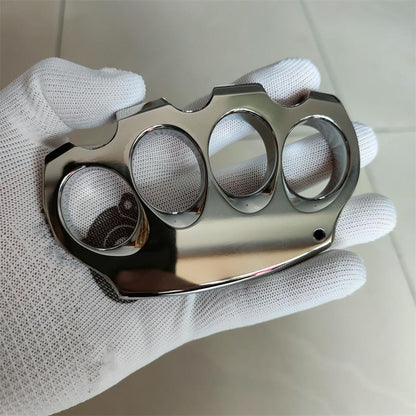 Polished Titanium Knuckle Duster with Sleek Reflective Surface