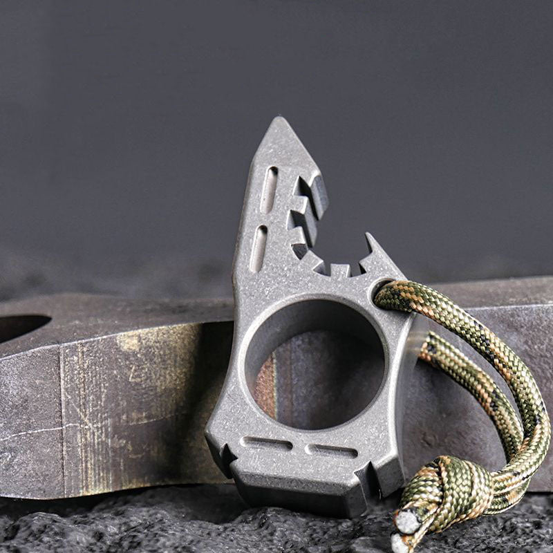Stylish Titanium Knuckle Duster for Self-defense and EDC Use