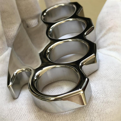 The King Classic Polished Steel Knuckle Duster for Self-Defense EDC