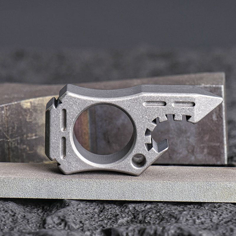 Stylish Titanium Knuckle Duster for Self-defense and EDC Use