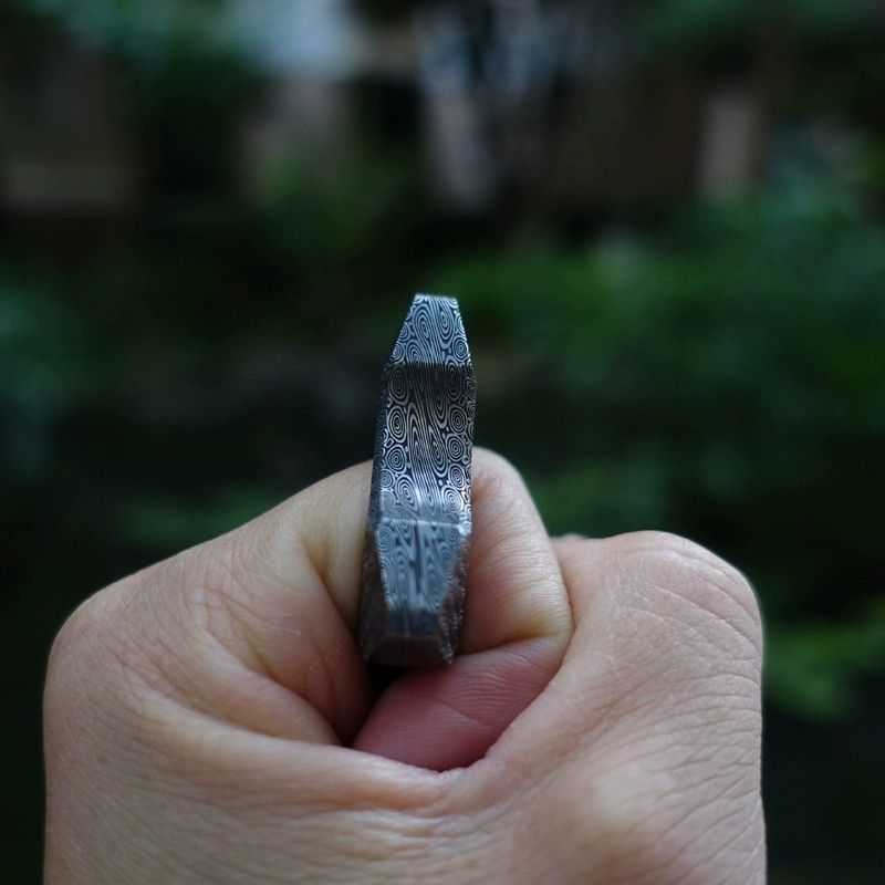 Damascus Steel Knuckle Duster EDC Gear for Everyday Protection