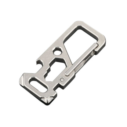 Versatile Titanium Carabiner Multi-Tool Keychain for Outdoor Adventures