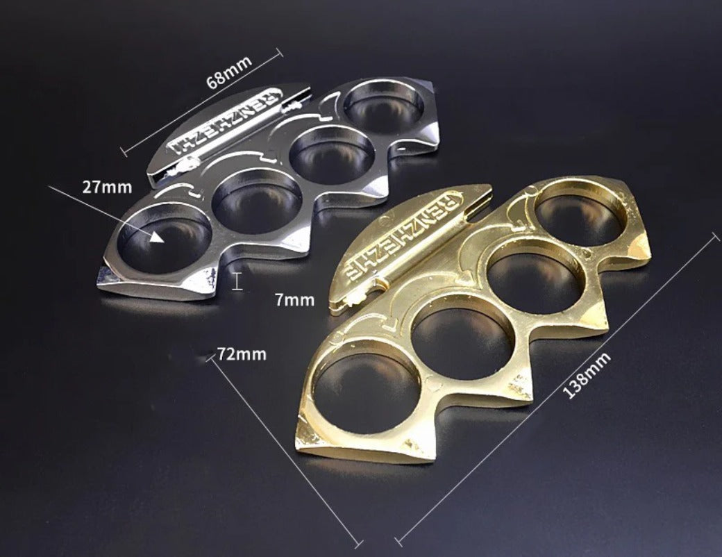 NinjaGuard Personal Defense and Fitness Tool with Brass Knuckles Duster