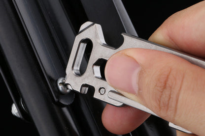 Versatile Titanium Carabiner Multi-Tool Keychain for Outdoor Adventures