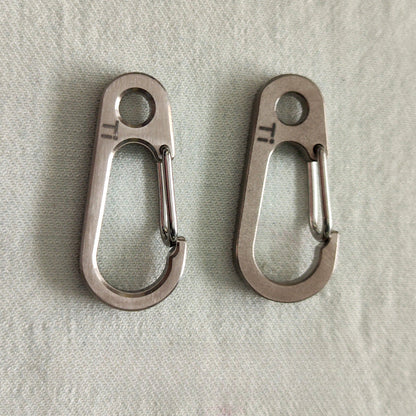 Titanium Spring-Loaded Keychain Carabiner Multi-Tool with EDC Flashlight