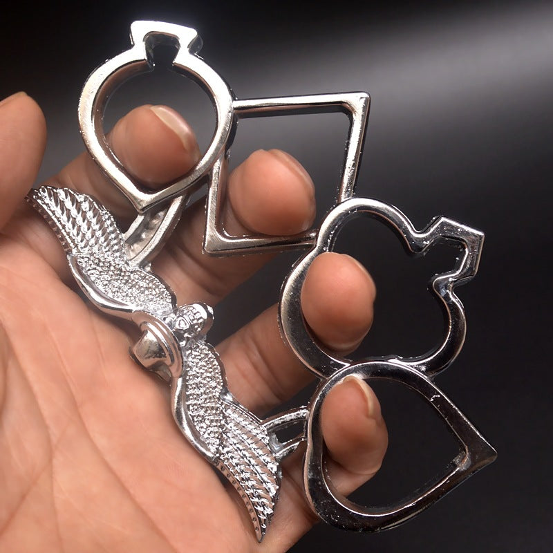Heart Red K Tactical Knuckle Duster for Self-Protection