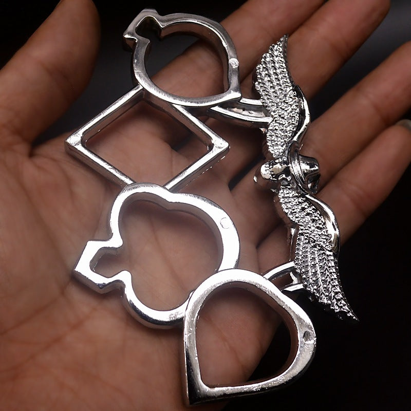 Heart Red K Tactical Knuckle Duster for Self-Protection