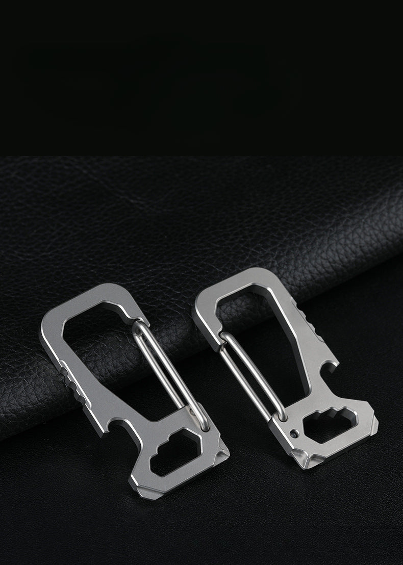 Titanium Multi-Function Keychain Tool with Waist Hook and Car Essentials