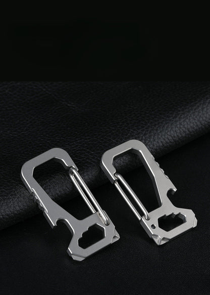 Titanium Multi-Function Keychain Tool with Waist Hook and Car Essentials