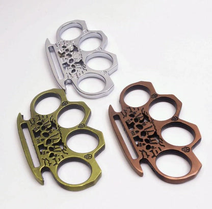 GhostGuard Solid Brass Knuckle Duster and Window Breaking Gear for Emergencies
