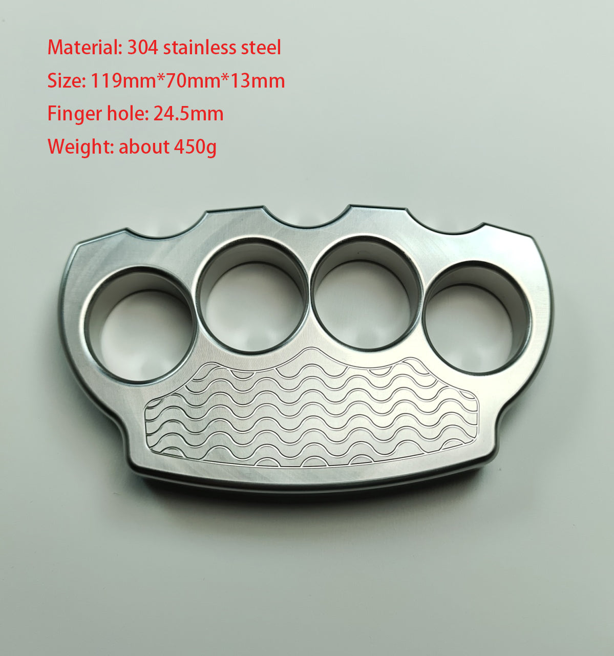 Solid Steel Knuckle Duster Tactical Emergency Defense Equipment