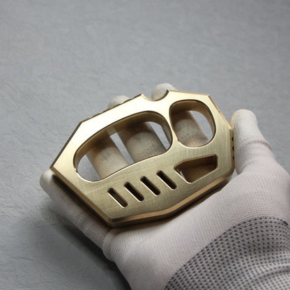 Solid Brass Knuckle Duster Finger Buckle Self-Defense Window Breaker EDC