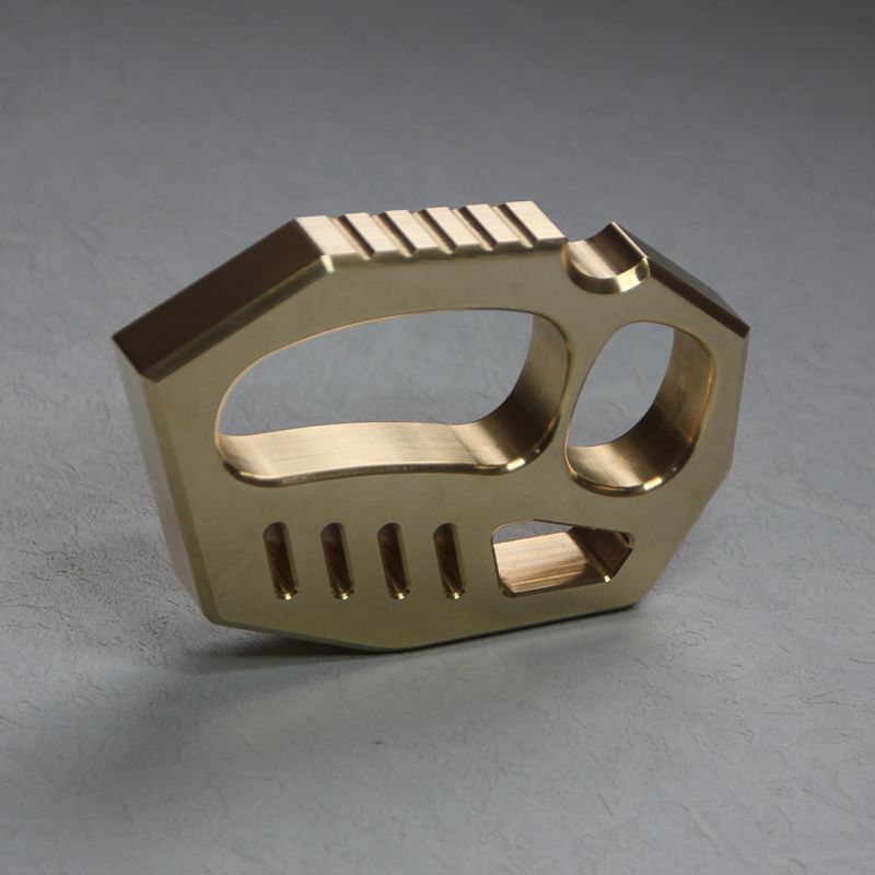 Solid Brass Knuckle Duster Finger Buckle Self-Defense Window Breaker EDC