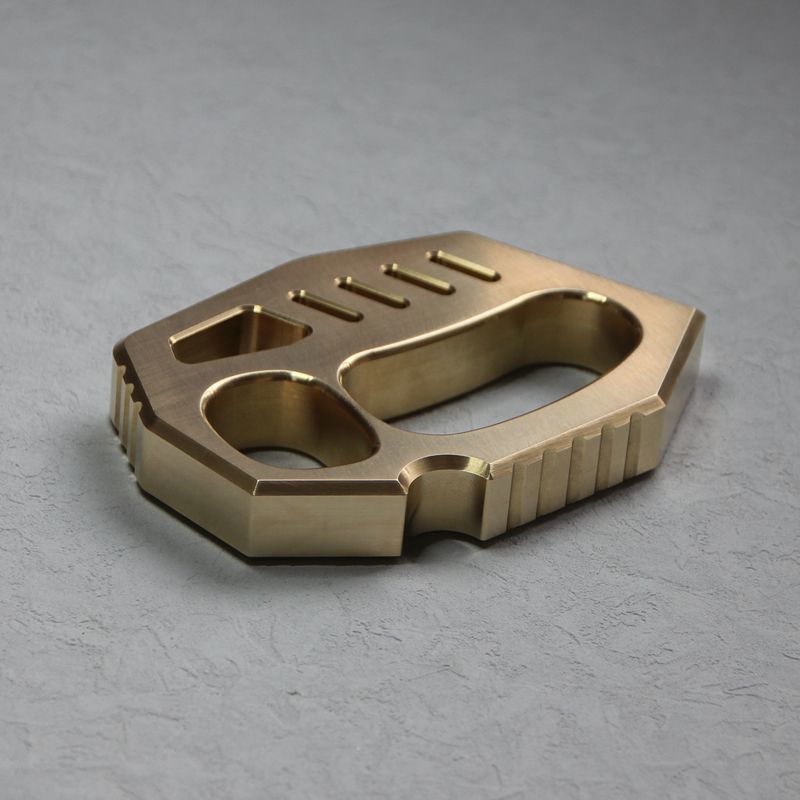 Solid Brass Knuckle Duster Finger Buckle Self-Defense Window Breaker EDC