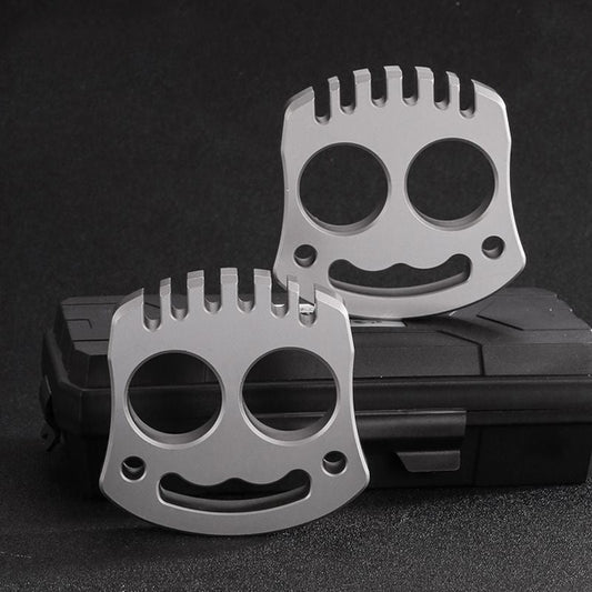 Smile Steel Knuckle Duster Multifunctional Self-Defense Window Breaker EDC Tool