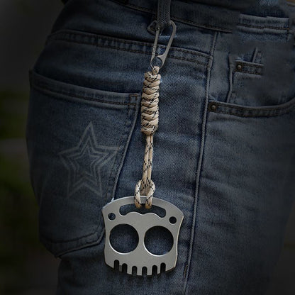 Smile Steel Knuckle Duster Multifunctional Self-Defense Window Breaker EDC Tool