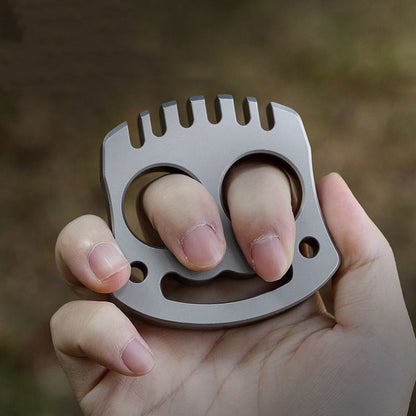 Smile Steel Knuckle Duster Multifunctional Self-Defense Window Breaker EDC Tool
