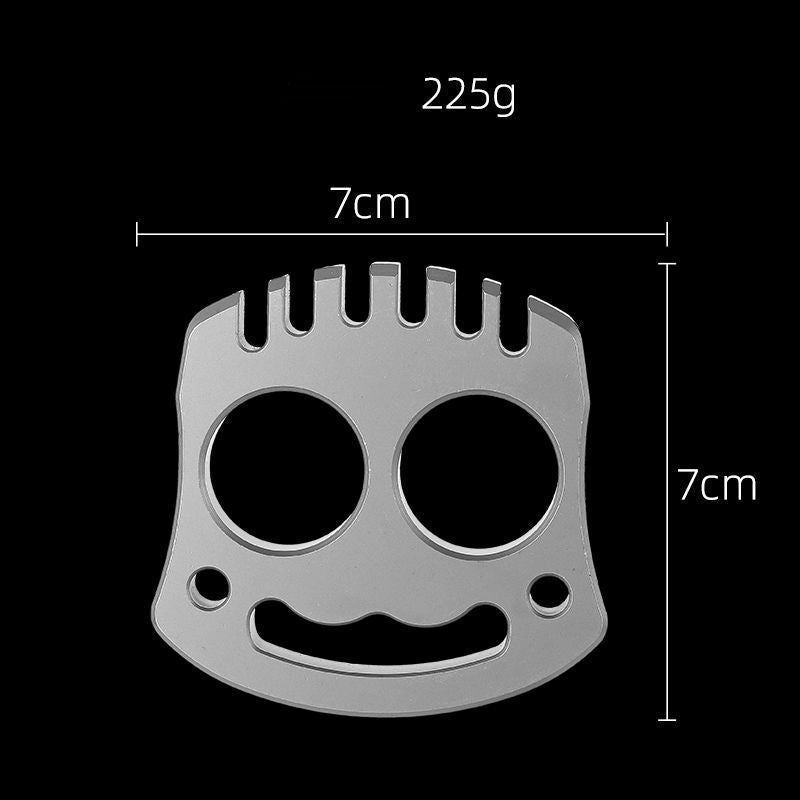 Smile Steel Knuckle Duster Multifunctional Self-Defense Window Breaker EDC Tool