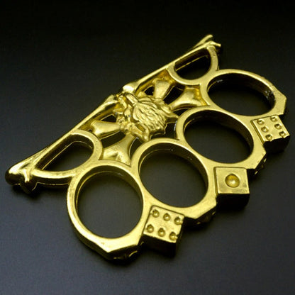 Wolf Head Knuckle Duster Tactical Four Finger Self-Defense Tool