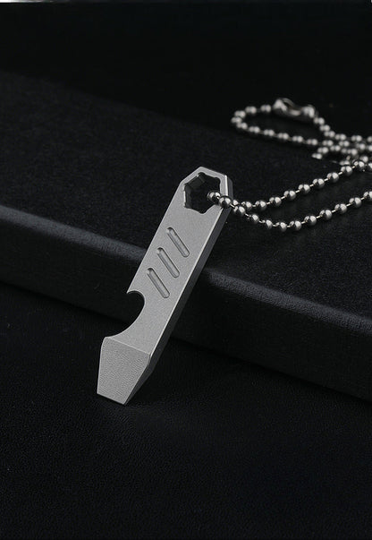 Compact TC4 Titanium Pry Tool with Key Tag Outdoor Survival Functionality
