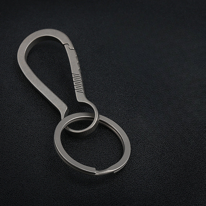 Sleek Titanium Keychain Clip with Innovative Car Accessory Design